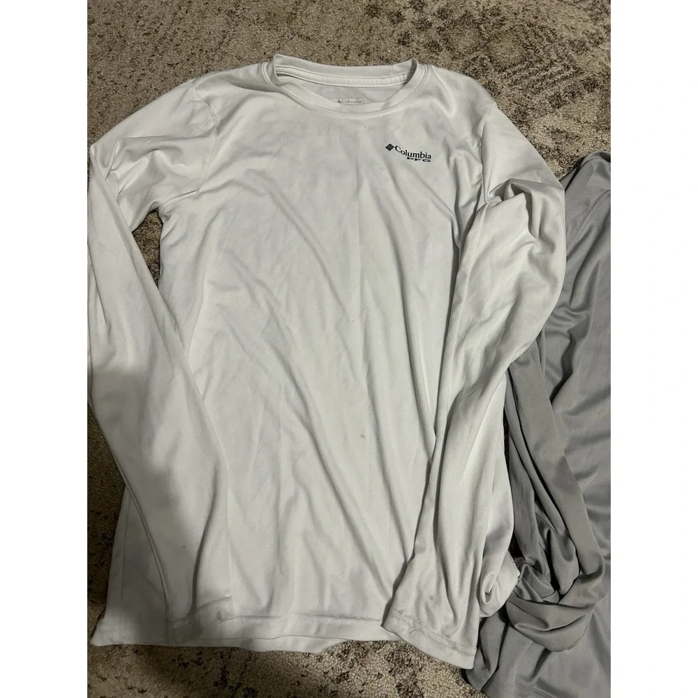 Columbia Boys Xl (18-20) Long Sleeve Fishing Shirts Lot Of 3